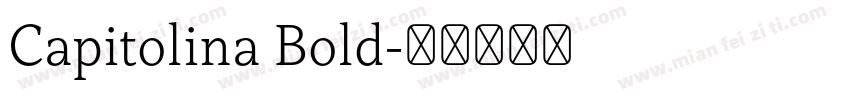 Capitolina Bold字体转换
